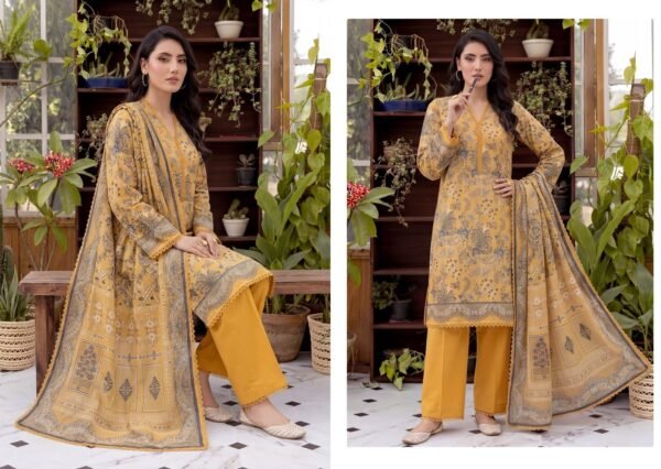 Bin Saad Lawn Suit Collection Vol 3 – Summer Collection 3PC Dress (Design 14)