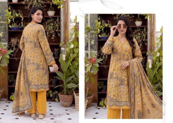 Bin Saad Lawn Suit Collection Vol 3 – Summer Collection 3PC Dress (Design 14)