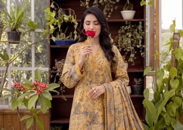 Bin Saad Lawn Suit Collection Vol 3 – Summer Collection 3PC Dress (Design 14)