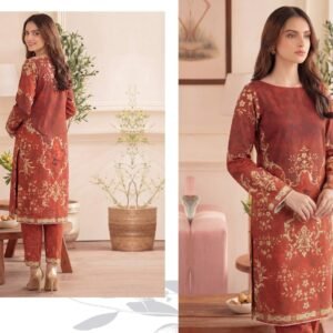 Premium Printed Unstitched 2PC Lawn Suit – Design 7