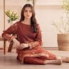 Premium Printed Unstitched 2PC Lawn Suit – Design 7