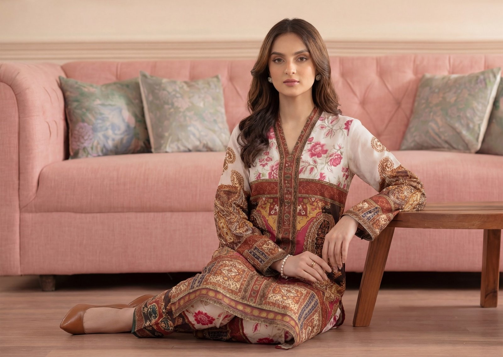 Premium Airjet Lawn Printed Unstitched 2PC Suit Design 1