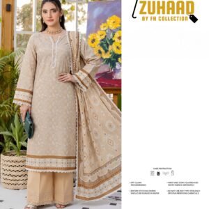 BINSAA1.jpg Bin Saad Vol 3 Lawn Suit – Premium Printed Shirt with Voil Dupatta & Dyed Trouser (Design 1)
