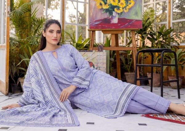 Bin Saad Lawn Suit Collection Vol 3 – Premium Unstitched Suit (Design 13)