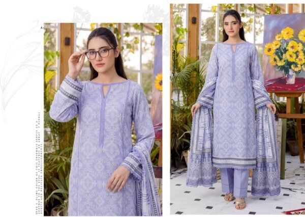 Bin Saad Lawn Suit Collection Vol 3 – Premium Unstitched Suit (Design 13)