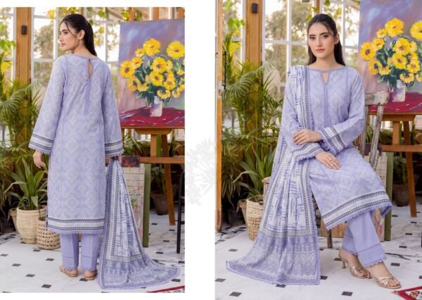 Bin Saad Lawn Suit Collection Vol 3 – Premium Unstitched Suit (Design 13)