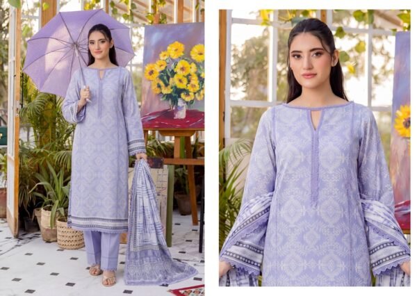 Bin Saad Lawn Suit Collection Vol 3 – Premium Unstitched Suit (Design 13)