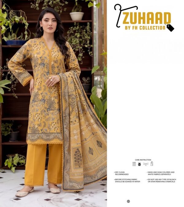 Bin Saad Lawn Suit Collection Vol 3 – Summer Collection 3PC Dress (Design 14)