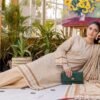 Bin Saad Vol 3 Lawn Suit – Premium Printed Shirt with Voil Dupatta & Dyed Trouser (Design 1)