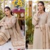 Bin Saad Vol 3 Lawn Suit – Premium Printed Shirt with Voil Dupatta & Dyed Trouser (Design 1)