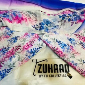 Premium Airjet Lawn 3PC Suit with Chiffon Dupatta | Summer Lawn Collection Pakistan Design 8