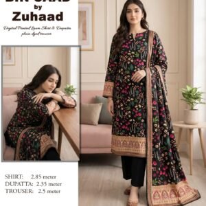 Bin Saad – Premium Unstitched 3PC Lawn Suit Design 7