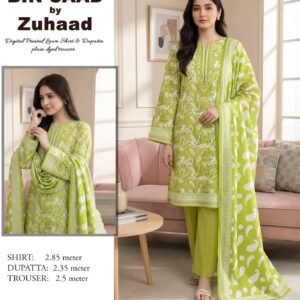 Bin Saad – Premium Unstitched 3PC Lawn Suit Design 2